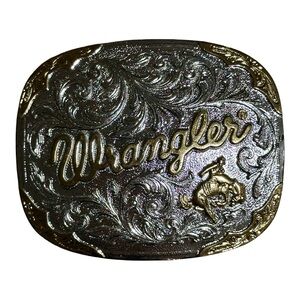Wrangler Silver and Gold Western Belt Buckle